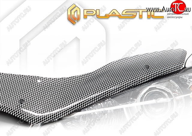 3 589 р. Дефлектор капота CA-Plastic Exclusive Hyundai Terracan HP рестайлинг (2004-2007) (Шелкография карбон серебро)  с доставкой в г. Белгород