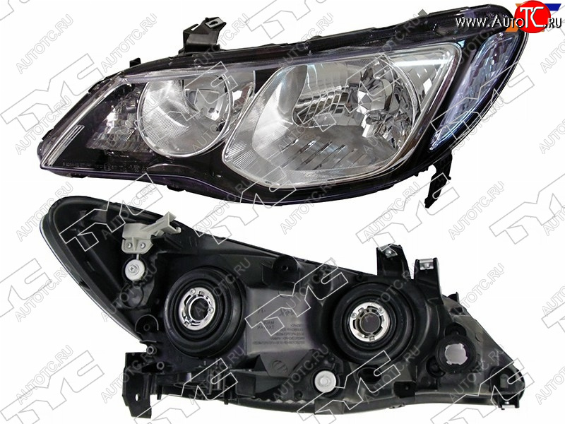 8 749 р. Левая фара (поворот голубой, евросвет) TYC Honda Civic FD седан дорестайлинг (2005-2008)  с доставкой в г. Белгород