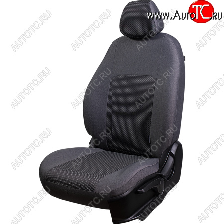 5 399 р. Чехлы сидений Lord Autofashion Дублин (комплектация Стандарт Норма, жаккард, цельная задняя спинка, 3Г-образных подголовника) Лада Гранта 1 2191 лифтбэк дорестайлинг  (2011-2013) (Серый, Сеул серый)  с доставкой в г. Белгород