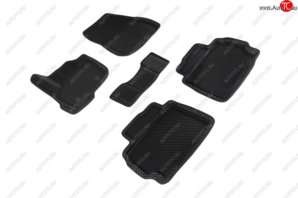 4 799 р. Коврики в салон EVA (3D, ромб, чёрные) Seintex Ford Mondeo MK5 CD391 дорестайлинг седан (2014-2018)  с доставкой в г. Белгород