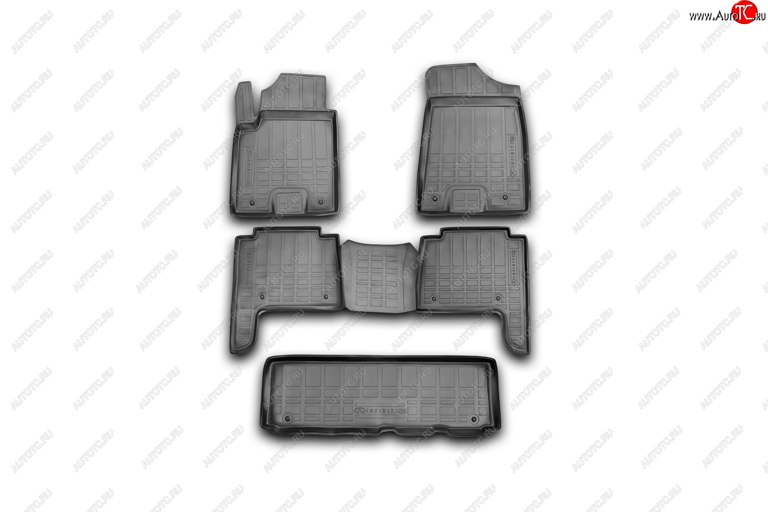 2 199 р. Комплект ковриков в салон (полиуретан, чёрные) INFINITI  INFINITI QX56  Z62 - QX80  Z62  с доставкой в г. Белгород