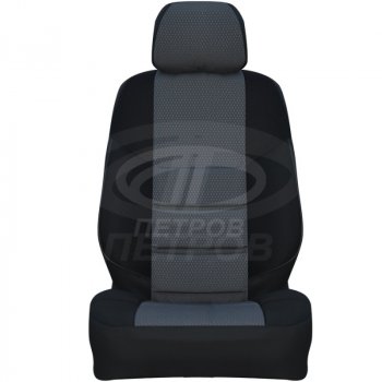 4 799 р. Чехлы сидений (экокожа-жаккард, 60/40, Airbag, №2) Петров А10 Renault Duster HS рестайлинг (2015-2021) (Черный)  с доставкой в г. Белгород. Увеличить фотографию 2