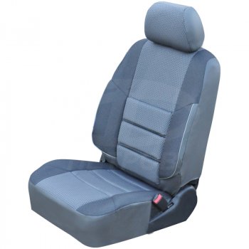 3 999 р. Чехлы сидений (экокожа-жаккард) Петров А10 Chevrolet Orlando (2011-2018) (Серый)  с доставкой в г. Белгород. Увеличить фотографию 2
