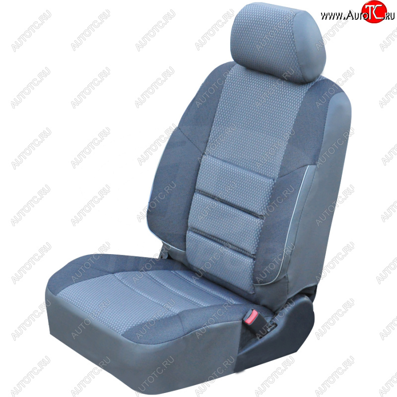3 999 р. Чехлы сидений (экокожа-жаккард) Петров А10 Renault Kangoo KW0 дорестайлинг (2008-2013) (Серый)  с доставкой в г. Белгород
