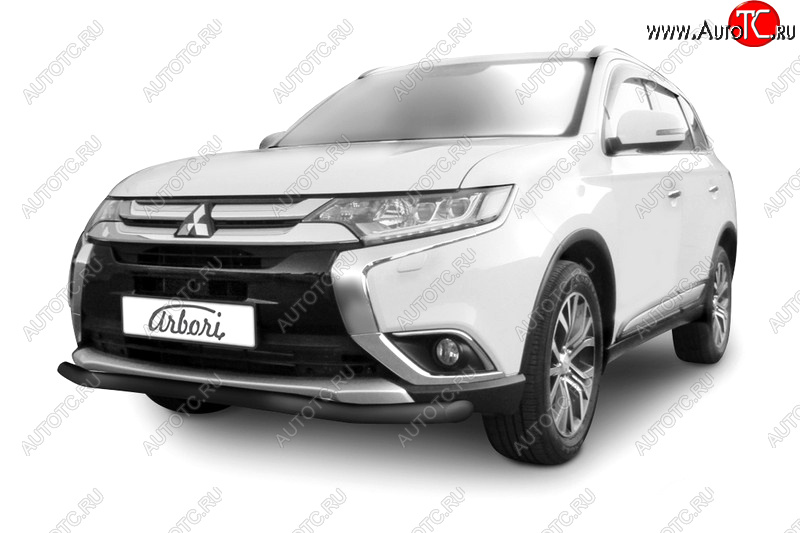 13 999 р. Защита переднего бампера (диаметр 57 мм) Arbori Mitsubishi Outlander GF 2-ой рестайлинг (2015-2018)  с доставкой в г. Белгород