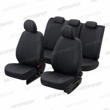 14 449 р. Чехлы на сиденья (экокожа, ЗСиС 40/60) Автопилот Ромб Audi A3 8L1 хэтчбэк 3 дв. рестайлинг (2000-2003) (черный)  с доставкой в г. Белгород. Увеличить фотографию 5