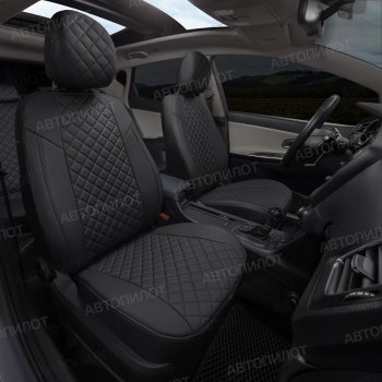 14 449 р. Чехлы на сиденья (экокожа, ЗСиС 40/60) Автопилот Ромб Audi A3 8L1 хэтчбэк 3 дв. рестайлинг (2000-2003) (черный)  с доставкой в г. Белгород. Увеличить фотографию 6