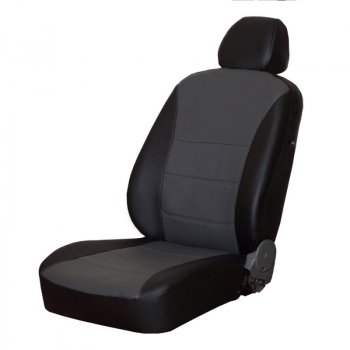 Чехлы сидений (экокожа, Standard, Classic, Comfort, спл.) ПЕТРОВ Орегон Лада Гранта FL ( 2191,  2190,  2194,  2192) (2018-2025) лифтбек, седан, универсал, хэтчбек (черный/серый)