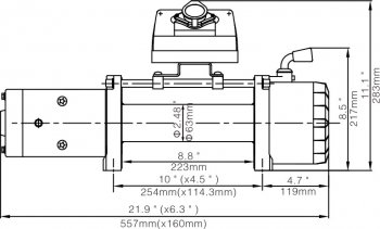 52 219 р. Лебёдка электрическая 12V 10000 lbs 4500 кг Runva SSANGYONG Rexton Y250 (2006-2012) (Стальной трос)  с доставкой в г. Белгород. Увеличить фотографию 2