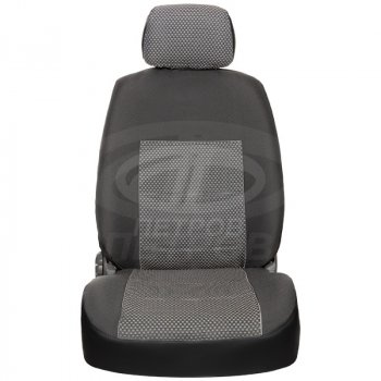 4 199 р. Чехлы сидений (экокожа-жаккард) Петров К1 Ford Focus 2 хэтчбэк 5 дв. дорестайлинг (2004-2008) (Черный)  с доставкой в г. Белгород. Увеличить фотографию 2