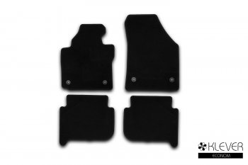 Коврики салона (текстиль) Klever Econom Volkswagen Touran  1T (2006-2015) 1-ый рестайлинг минивэн, 2-ой рестайлинг минивэн (Чёрные)