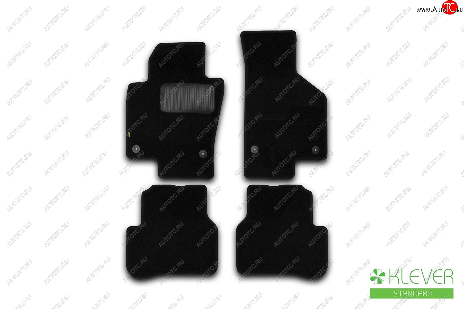 12 799 р. Комплект ковриков в салон (чёрные, текстиль) Klever Standard  Volkswagen Passat  B7 (2010-2015) седан  с доставкой в г. Белгород