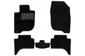 Коврики салона (текстиль) Klever Premium Mitsubishi L200  4 (2006-2016)  дорестайлинг,  рестайлинг (Чёрные)