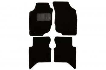Коврики салона (текстиль) Klever Premium Toyota Hilux  AN20,AN30 (2011-2016)  2-ой рестайлинг (Чёрные)
