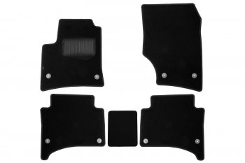 Коврики салона (текстиль) Klever Premium Volkswagen Touareg 1 GP дорестайлинг (2002-2007) (Чёрные)
