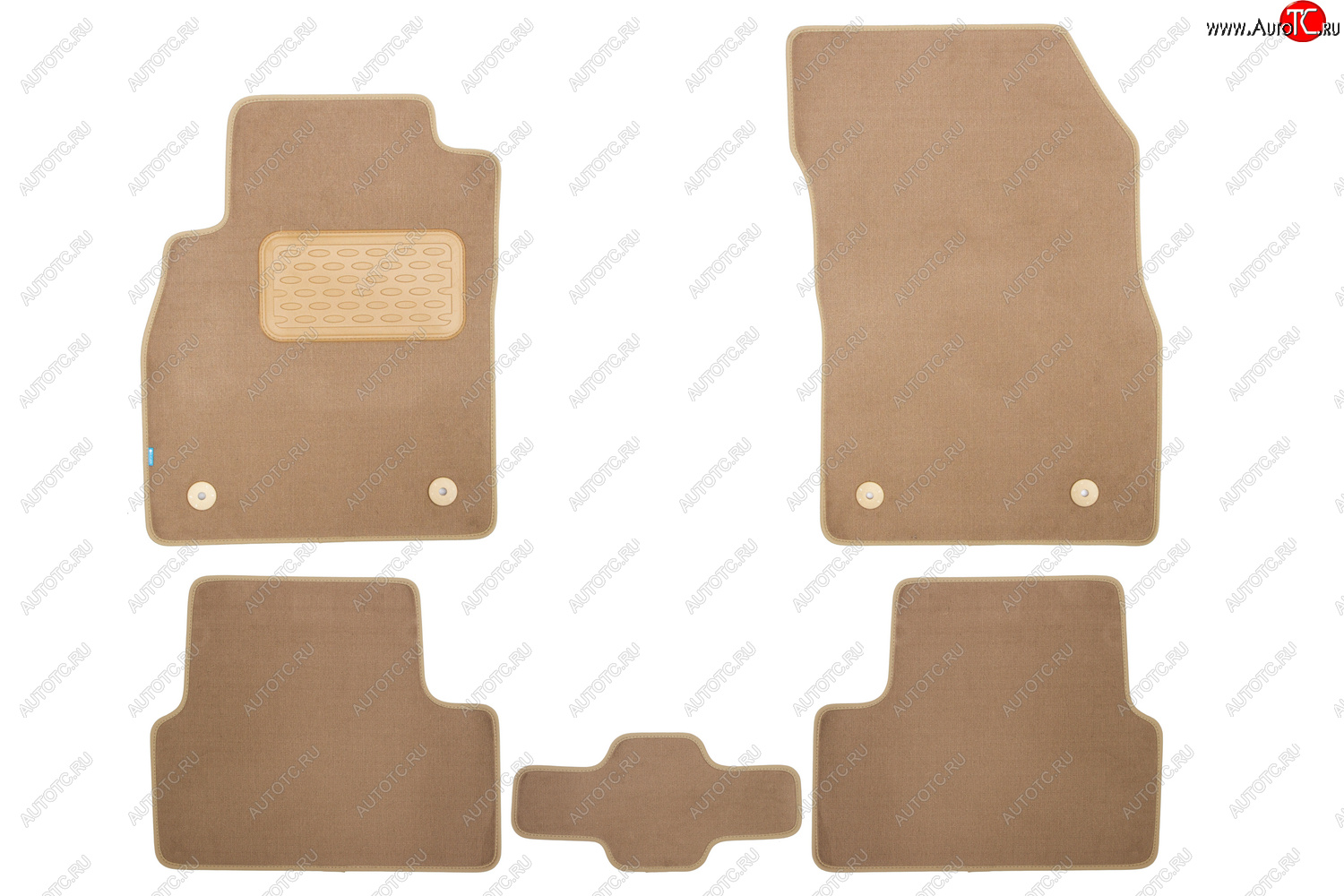 429 р. Коврики в салон Klever Premium CHEVROLET Cruze 2009-2012, 2012-2015, сед., хб., 5 шт. (текстиль, беж Klever klever04081322112kh  с доставкой в г. Белгород