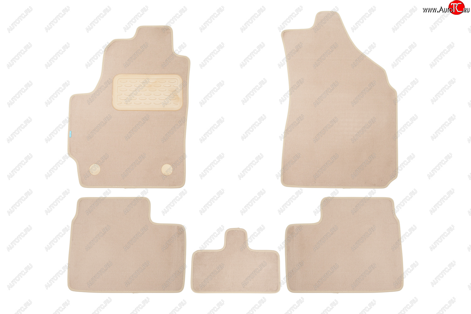 419 р. Коврики в салон Klever Premium DAEWOO Matiz 1998-2000, хб., 5 шт. (текстиль, бежевые)  Деу Матиз Klever klever04110422112kh  с доставкой в г. Белгород