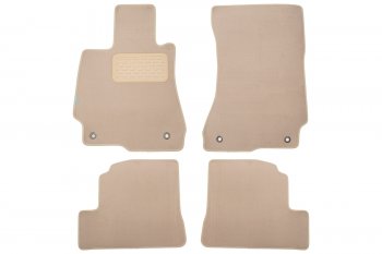 Коврики салона (текстиль) Klever Premium Mercedes-Benz S class  W221 (2006-2013) (Бежевые)