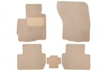 Коврики салона (текстиль) Klever Premium Mitsubishi Outlander  XL (2010-2013) (CW)  рестайлинг (Бежевые)