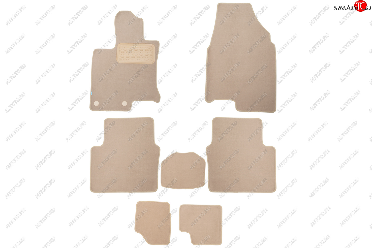 469 р. Коврики в салон Klever Premium NISSAN Qashqai+2 2008-2010, 2010-2013, кросс., 7 шт. (текстиль, бежевые) Ниссан Кашкай Nissan Qashqai +2 1 J10 дорестайлинг (2008-2010) (Бежевые)  с доставкой в г. Белгород