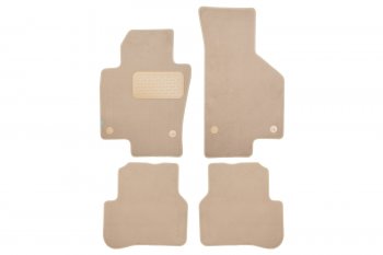 Коврики салона (текстиль) Klever Premium Volkswagen Passat CC  дорестайлинг (2008-2012) (Бежевые)