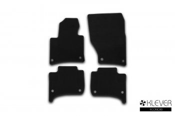 Коврики салона (текстиль) Klever Econom Volkswagen Touareg 2 NF дорестайлинг (2010-2014) (Чёрные)