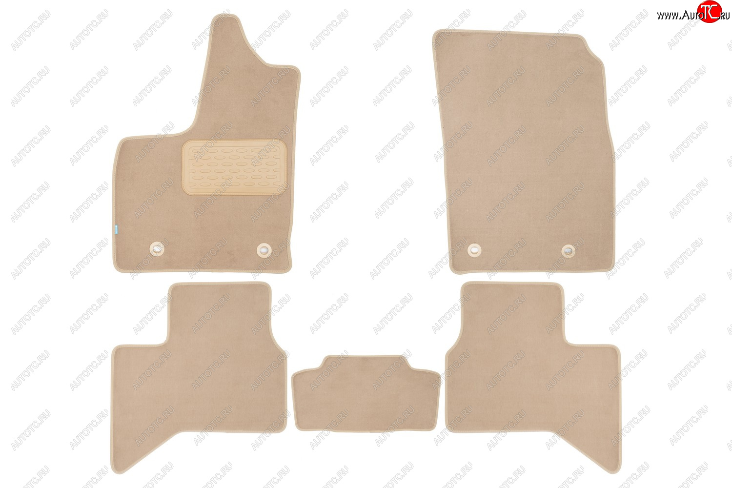 599 р. Комплект ковриков в салон (бежевые, текстиль) Klever Premium  Toyota Land Cruiser  J300 (2021-2025) дорестайлинг (Бежевые)  с доставкой в г. Белгород