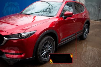 Передний левый молдинг на дверь Русская Артель Mazda CX-5  KF (2016-2025) (Поверхность шагрень)