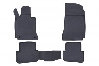 Комплект ковриков в салон (чёрные, полиуретан) Element Mercedes-Benz C-Class  W204 (2007-2015) дорестайлинг седан, рестайлинг седан (Чёрные)