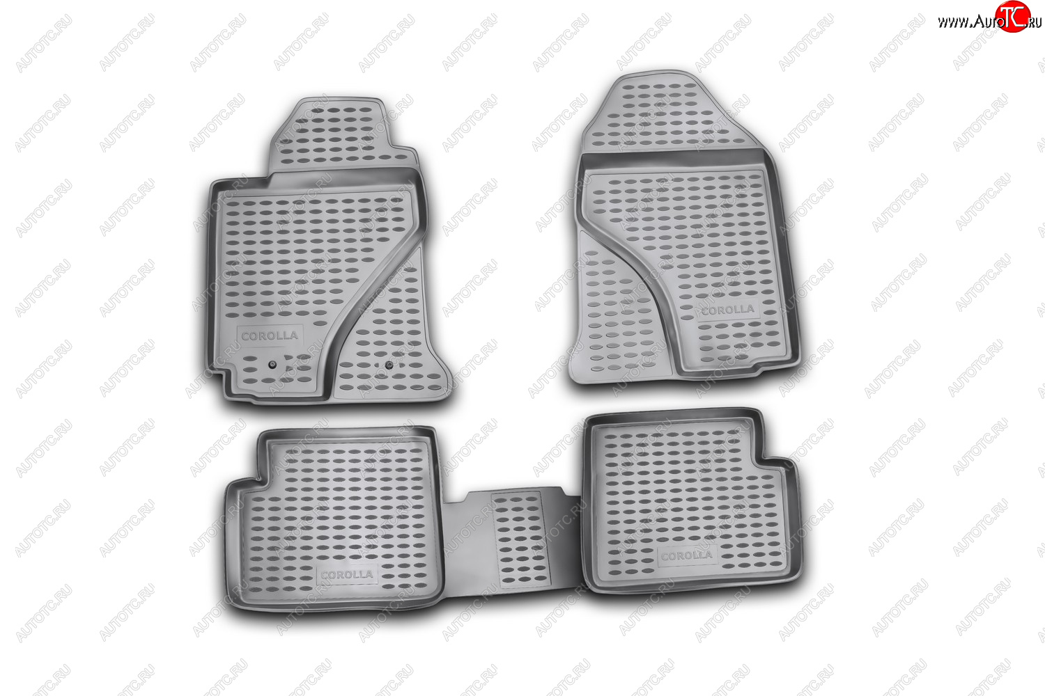 7 499 р. Коврики в салон TOYOTA Corolla 062002-2007, 4 шт. (полиуретан, серые)  Тойота Королла Element nlc.48.03.211k  с доставкой в г. Белгород