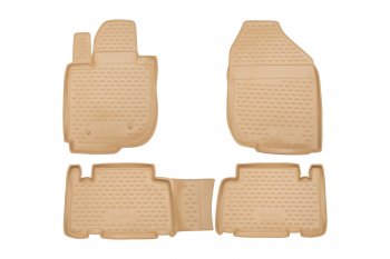 Коврики в салон (полиуретан, бежевые) Element Toyota RAV4  XA305 (2005-2009) 5 дв. дорестайлинг (черные)