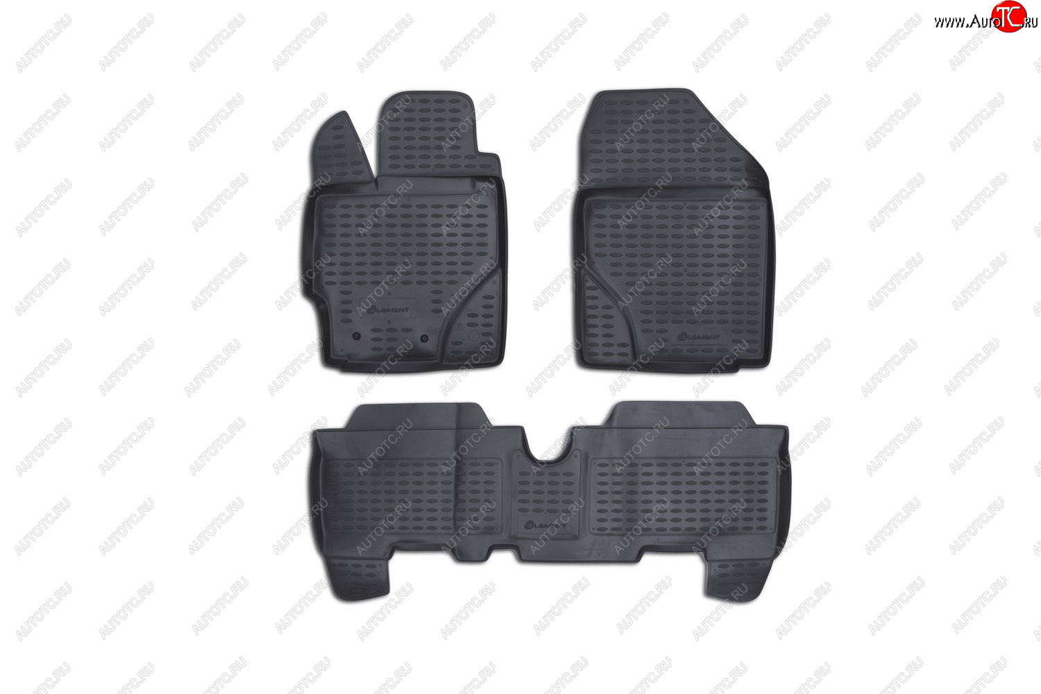 7 249 р. Коврики в салон TOYOTA Yaris 012006-2010, 3 шт. (полиуретан, серые)  Тойота Ярис Element nlc.48.10.211k  с доставкой в г. Белгород