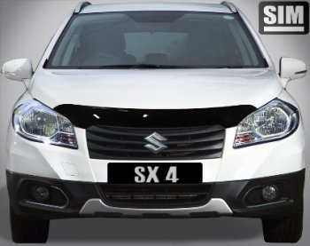Дефлектор капота SIM Suzuki SX4 ( GYA,GYB,  JYB, JYA) (2010-2016)  рестайлинг, хэтчбэк, хэтчбэк дорестайлинг