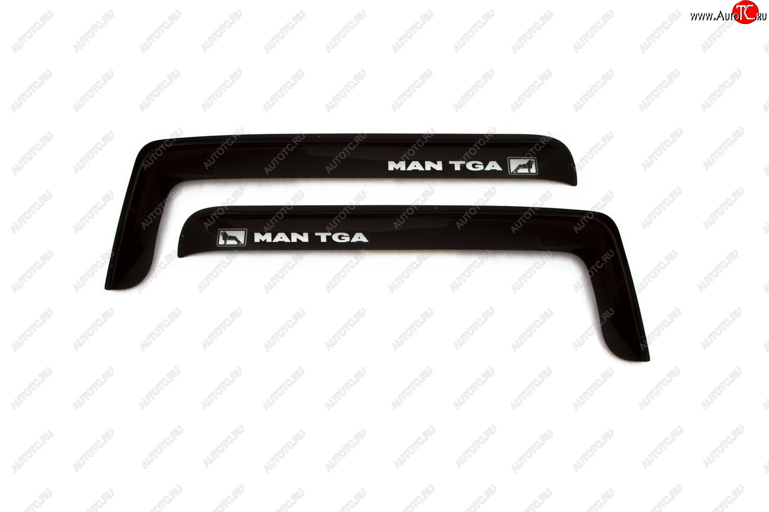 1 499 р. Дефлекторы окон (с логотипом MAN TGA, накладные, чёрные) REIN MAN TGA (2000-2025)  с доставкой в г. Белгород