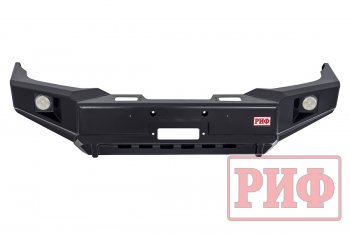 63 579 р. Бампер силовой передний РИФ Toyota Land Cruiser Prado J120 (2002-2009) (c доп. фарами и защитой бачка омывателя)  с доставкой в г. Белгород. Увеличить фотографию 2