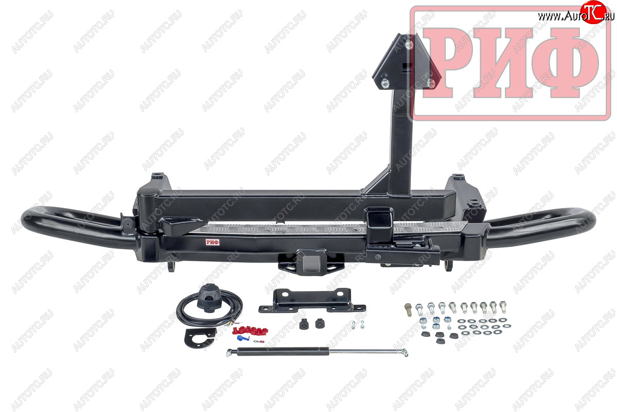 89 079 р. Бампер силовой задний РИФ Toyota Land Cruiser Prado J150 дорестайлинг (2009-2013) (С квадратом под фаркоп, калиткой и подсветкой номера)  с доставкой в г. Белгород