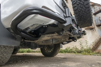 89 079 р. Бампер силовой задний РИФ Toyota Land Cruiser Prado J150 дорестайлинг (2009-2013) (С квадратом под фаркоп, калиткой и подсветкой номера)  с доставкой в г. Белгород. Увеличить фотографию 7
