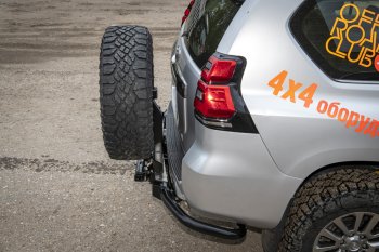 89 079 р. Бампер силовой задний РИФ Toyota Land Cruiser Prado J150 дорестайлинг (2009-2013) (С квадратом под фаркоп, калиткой и подсветкой номера)  с доставкой в г. Белгород. Увеличить фотографию 10