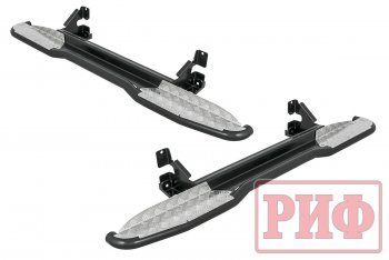 55 029 р. Защита порогов с подножкой РИФ Toyota Land Cruiser Prado J150 дорестайлинг (2009-2013)  с доставкой в г. Белгород. Увеличить фотографию 2
