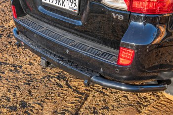 59 879 р. Бампер силовой задний РИФ Toyota Land Cruiser 200 1-ый рестайлинг (2012-2015) (С квадратом под фаркоп)  с доставкой в г. Белгород. Увеличить фотографию 2