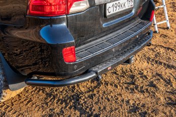 59 879 р. Бампер силовой задний РИФ Toyota Land Cruiser 200 1-ый рестайлинг (2012-2015) (С квадратом под фаркоп)  с доставкой в г. Белгород. Увеличить фотографию 5