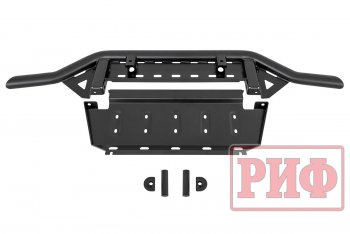 44 309 р. Бампер передний силовой РИФ Mitsubishi Pajero 4 V80 дорестайлинг (2006-2011) (Под площадку для лебёдки RIFPJR-30000 с защитой радиатора)  с доставкой в г. Белгород. Увеличить фотографию 9