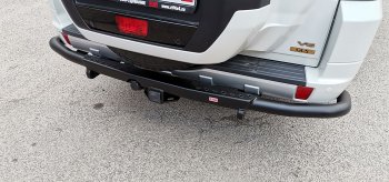 50 259 р. Бампер задний силовой РИФ Mitsubishi Pajero 4 V90 2-ой рестайлинг (2014-2020) (С квадратом под фаркоп)  с доставкой в г. Белгород. Увеличить фотографию 2
