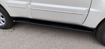 55 239 р. Защита порогов с подножкой РИФ Mitsubishi Pajero 4 V90 2-ой рестайлинг (2014-2020)  с доставкой в г. Белгород. Увеличить фотографию 2