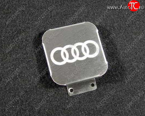 1 999 р. Заглушка на фаркоп с логотипом Audi (на фаркопы TCC, нержавеющая сталь) TCC Audi Q3 F3 (2018-2022)  с доставкой в г. Белгород