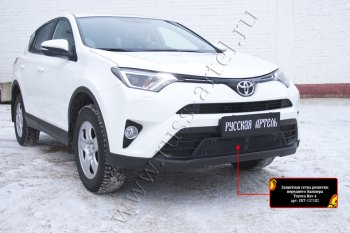 3 759 р. Комплект защиты (сетка и зимняя заглушка) в передний бампер Русская Артель Toyota RAV4 XA40 5 дв. рестайлинг (2015-2019) (Поверхность текстурная)  с доставкой в г. Белгород. Увеличить фотографию 2