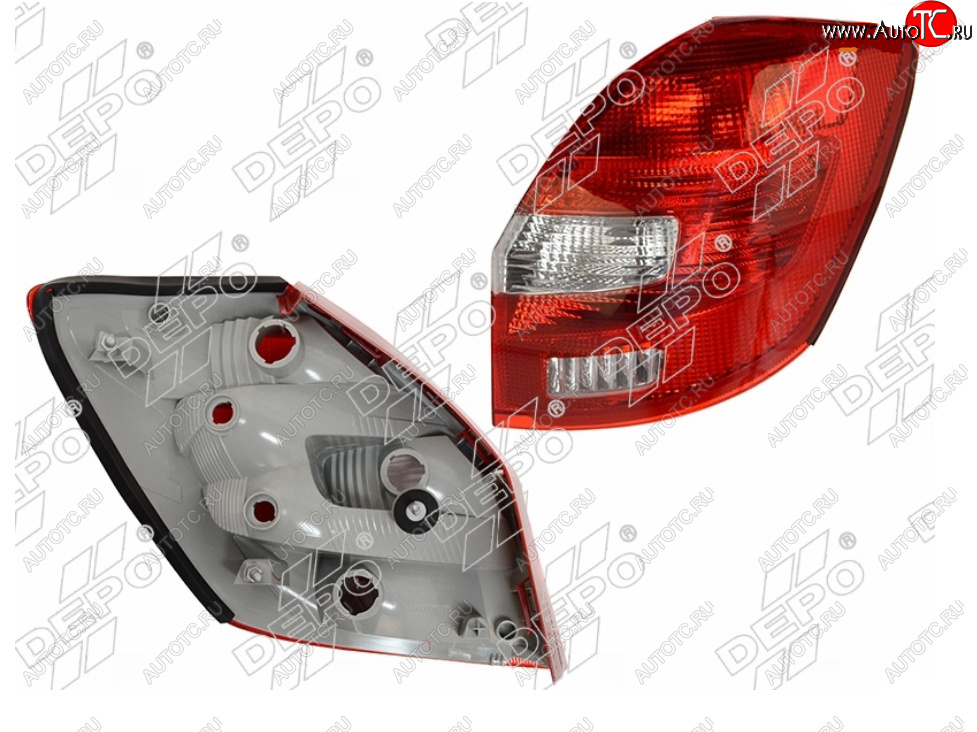 5 999 р. Правый фонарь задний DEPO Skoda Fabia Mk2 хэтчбэк дорестайлинг (2007-2010)  с доставкой в г. Белгород