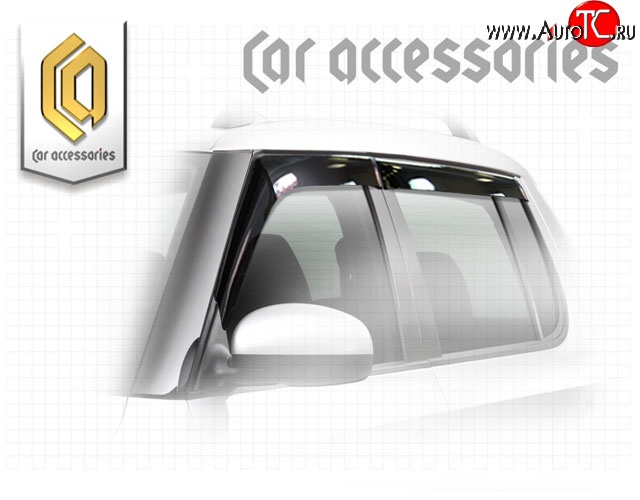 2 159 р. Комплект дефлекторов окон CA-Plastic Skoda Fabia Mk2 хэтчбэк дорестайлинг (2007-2010) (Classic полупрозрачный)  с доставкой в г. Белгород