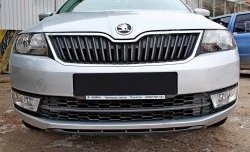 1 919 р. Накладка на передний бампер Sport Skoda Rapid NH3 дорестайлинг лифтбэк (2012-2017) (Текстурный пластик, Неокрашенная)  с доставкой в г. Белгород. Увеличить фотографию 10