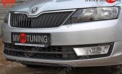 Накладка на передний бампер Sport Skoda Rapid NH1 хэтчбэк дорестайлинг (2012-2017)